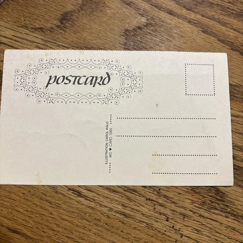 Carol Wald Postcard Think You Of Me Today Hope Sustain Thee Ever 1984